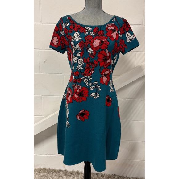 Maeve by Anthropologie The Allison Floral Mini A-Line Knit Sweater Dress Size M - Picture 2 of 11